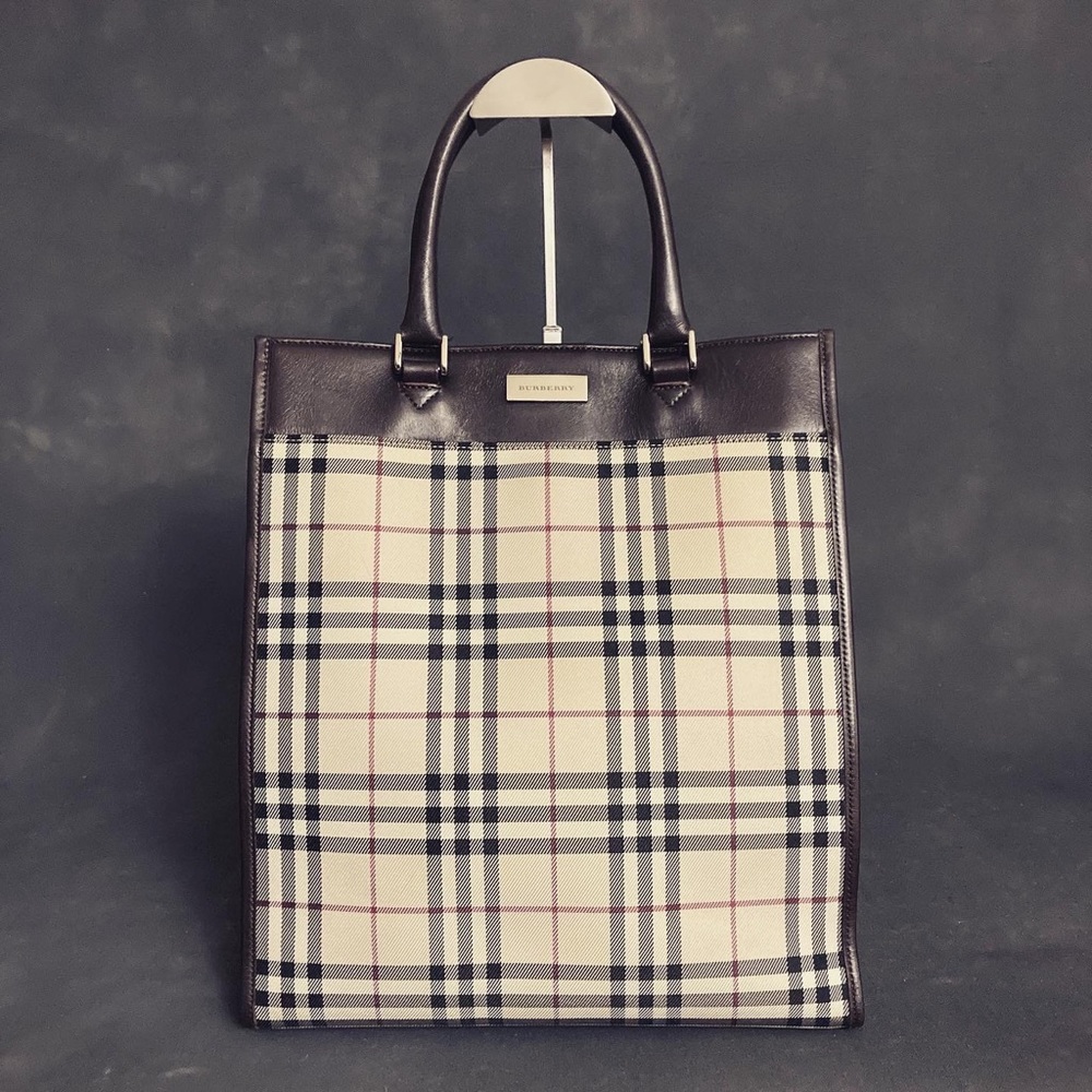 Burberry Nova Check Vertical Tote